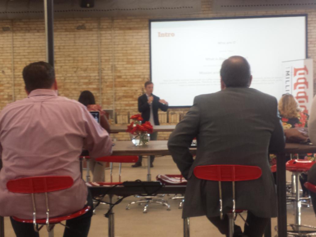 Dauphne's tweet image. It's all about coffee at today's #1MCLR! Drinking @leivascoffee, listening to @BlueSailCoffee