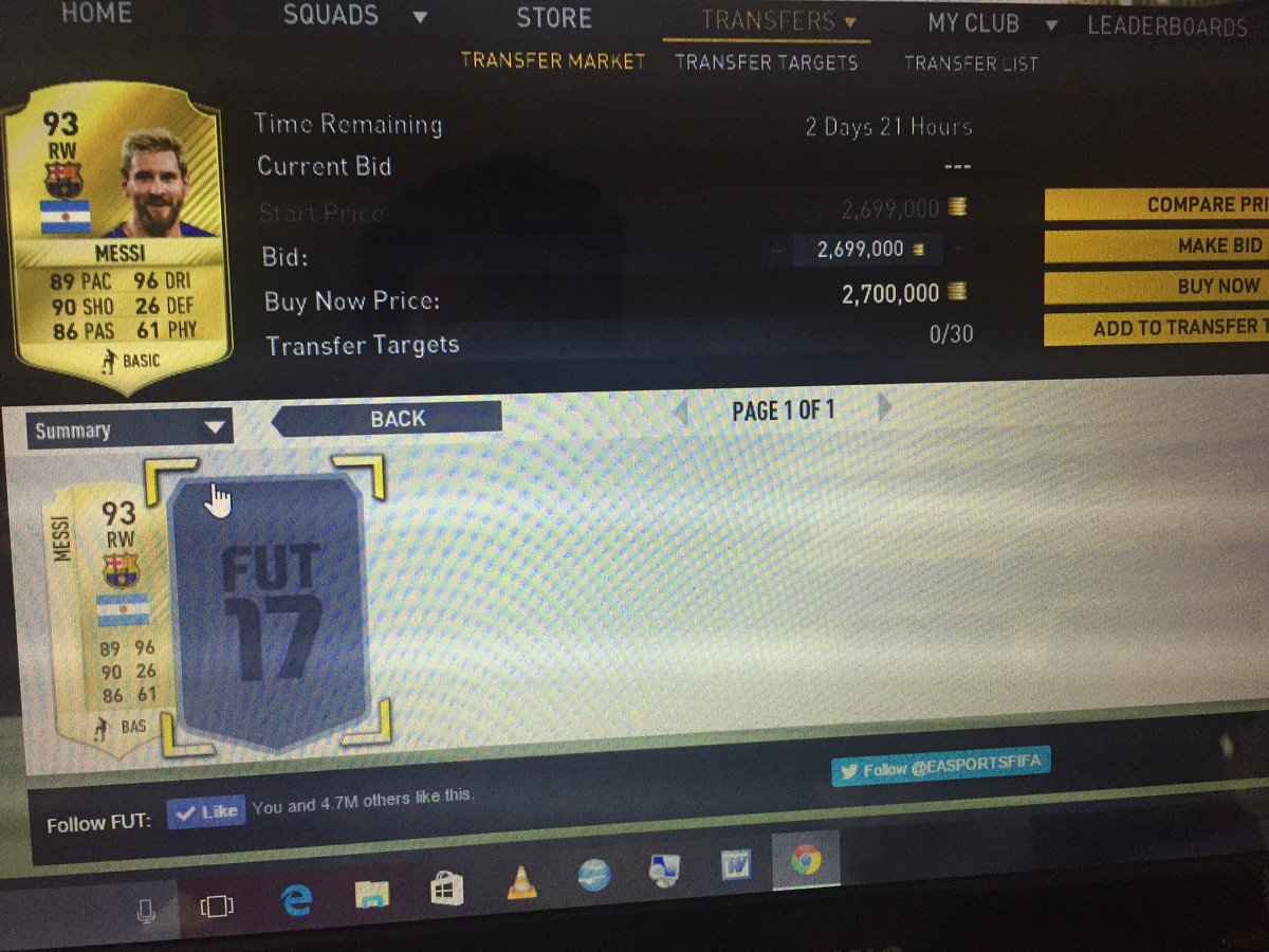 Yankee83Michael's tweet image. Et y&apos;a déjà des Messi sur #FUT17 y&apos;en a des chanceux quand même 😆 #FUT17WebApp