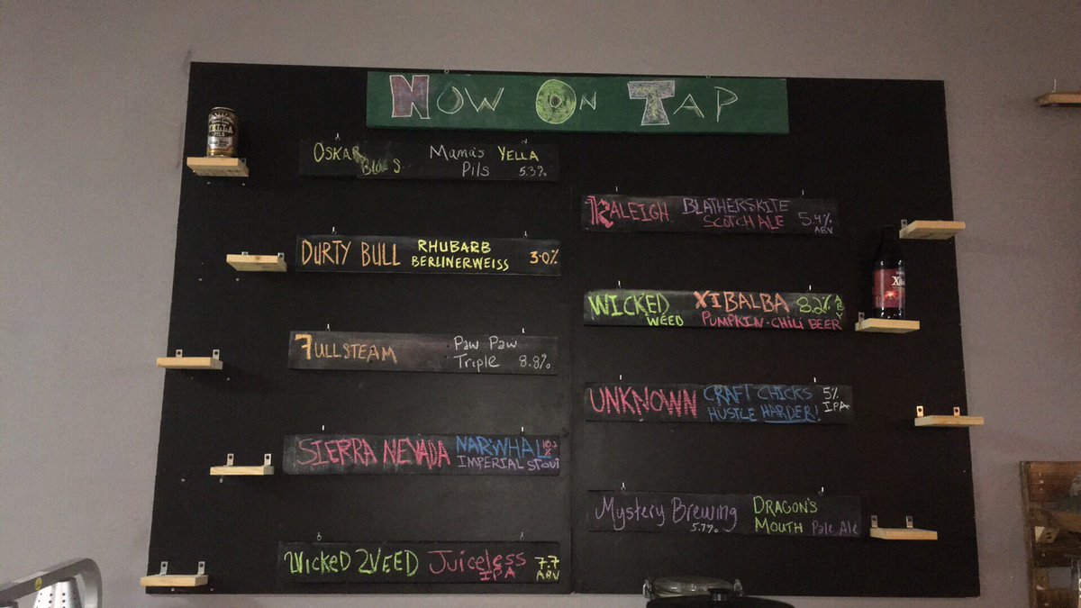 bigmikesbbqnc's tweet image. Today's draughts ! AND we have burnt ends! It's gonna be a great Wednesday y'all 🎉🙌🍻 #juiceless #wickedweed #burntends