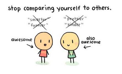BieszkPE's tweet photo. Good reminder for #healthed Focus on self improvement over comparing yourself to others. https://t.co/9ROum1UsD4