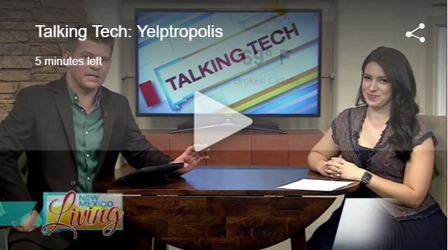 NMTCCyber's tweet photo. Watch NMTC Exec Dir @nyikaaa on 2KASA Fox w/ lowdown on @Yelp_ABQ 9/28 #Yelptropolis party @elreytheatre https://t.co/2HkiKDS9RC https://t.co/JkdnsD7xZ9