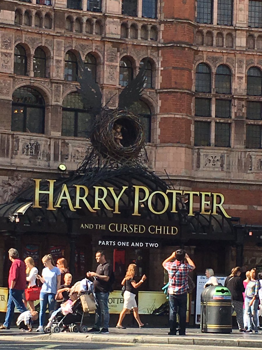 Guess where we are !!!!!! #HarryPotterAndTheCursedChild #soexcited #potter!!!!!