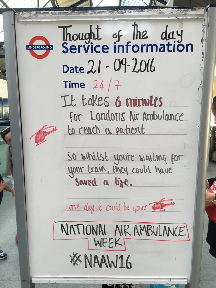 Thought of the day at Earls Court today <a href="/tfl/">TfL</a> #NAAW2016 #helpfromabove