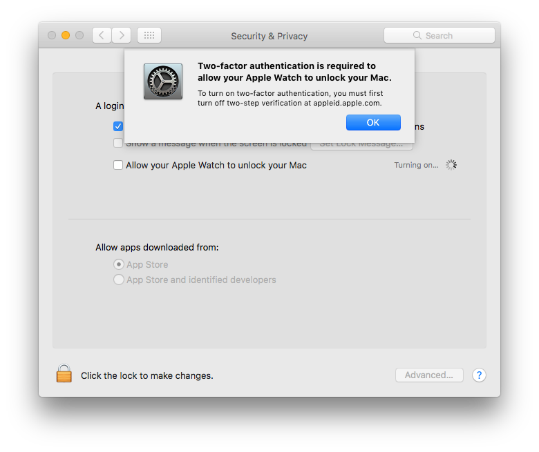 Why users are confused about 2FA. OSX Sierra: To turn on two-factor authentication, you must first turn off two-step verification...