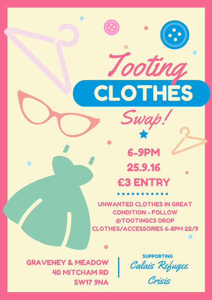 Tooting Newsie (@tootingnewsie) on Twitter photo There will be another <a href="/TootingCS/">Tooting Clothes Swap</a> this Sunday 25th <a href="/GraveneyMeadow/">Graveney & Meadow</a> <a href="/Tootopia/">🎠TOOTOPIA🎠</a> Please drop up any swaps/unwanted clothes tonight from 6-8pm. There will be another <a href="/TootingCS/">Tooting Clothes Swap</a> this Sunday 25th <a href="/GraveneyMeadow/">Graveney & Meadow</a> <a href="/Tootopia/">🎠TOOTOPIA🎠</a> Please drop up any swaps/unwanted clothes tonight from 6-8pm.