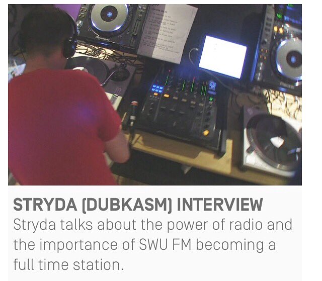 New Stryda <a href="/Dubkasm/">Dubkasm</a> video interview up on our website swu.fm