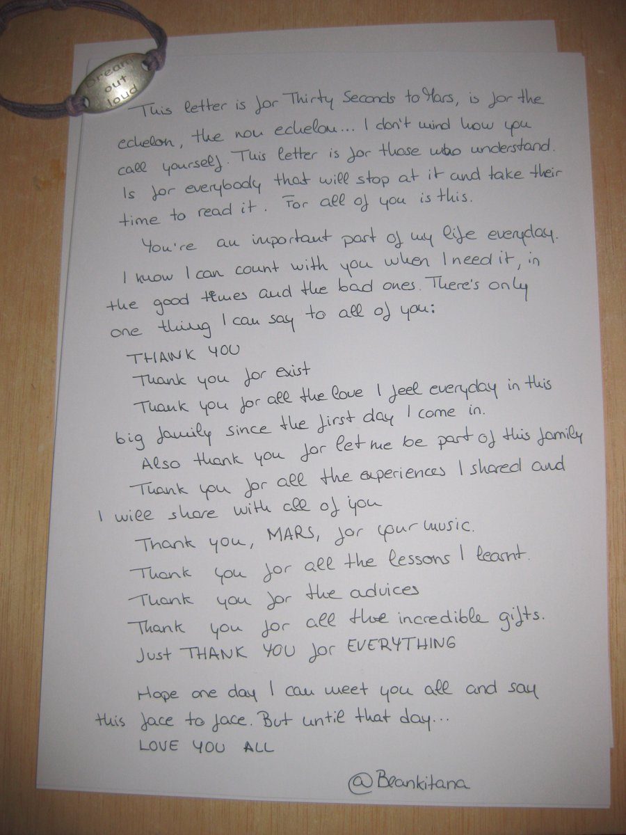 Blankitana's tweet photo. I was cleaning my room and I found this. I wrote it almost a year ago, and I still feel the same way ♥♥   #LetterstoMARS https://t.co/6AQZ1bBFls