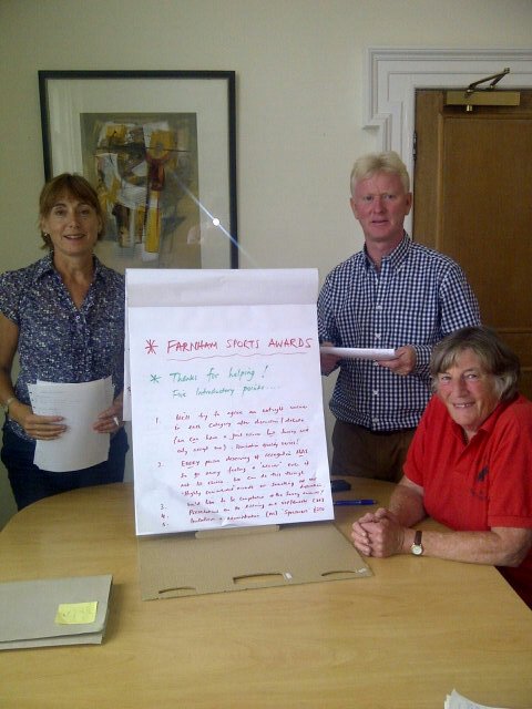 Enjoyed being part of selecting fantastic winners for 2016 Farnham Sports Awards. Presentations on 17th October.