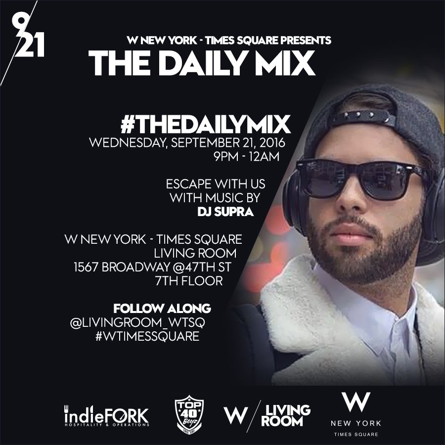 Happy Humpday NYC! The weekend is halfway here! Come celebrate at #TheDailyMix with DJ Supra!
