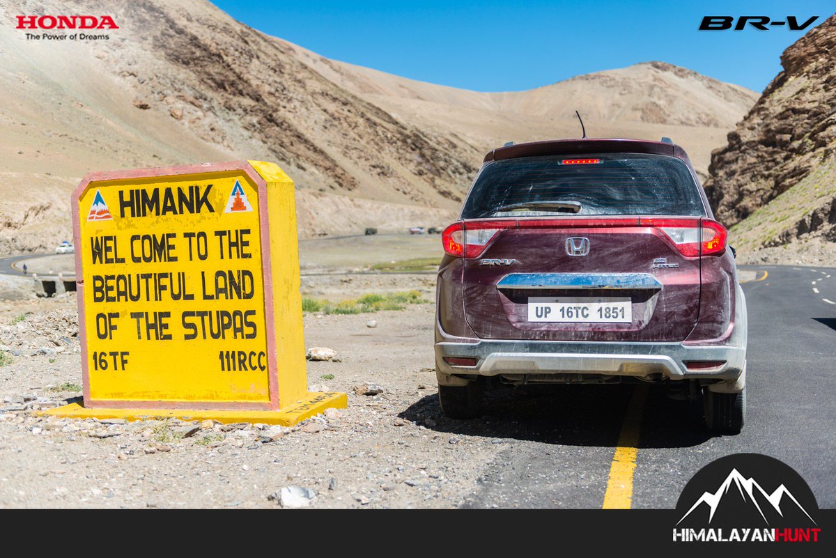 HondaCarIndia's tweet photo. THHt, #Log22: We experienced one of the best rides you can ever take to reach LEH on #HondaBRV. #LetTheHuntBegin https://t.co/4Em6mWuRtd