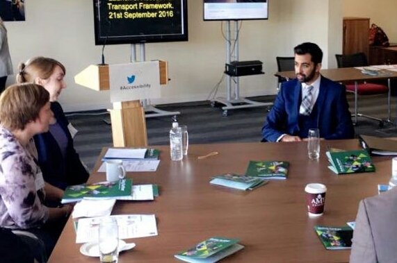 HumzaYousaf's tweet photo. Delighted launch Scotland's first Accessible Travel Framework - transport must serve all, regardless of disability https://t.co/uzXBiNmfzt https://t.co/347JrW1IcG