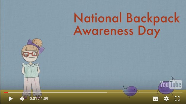 Easy way to promote #backpacksafety: Share @advancedmedical 's new video! ow.ly/GVqy304oDIA