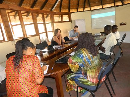 ConcernZambia's tweet photo. Concern staff in #Mongu, #Zambia putting their heads together for #Advocacy and #Communications training last week @Concern https://t.co/0MWALCeLBN