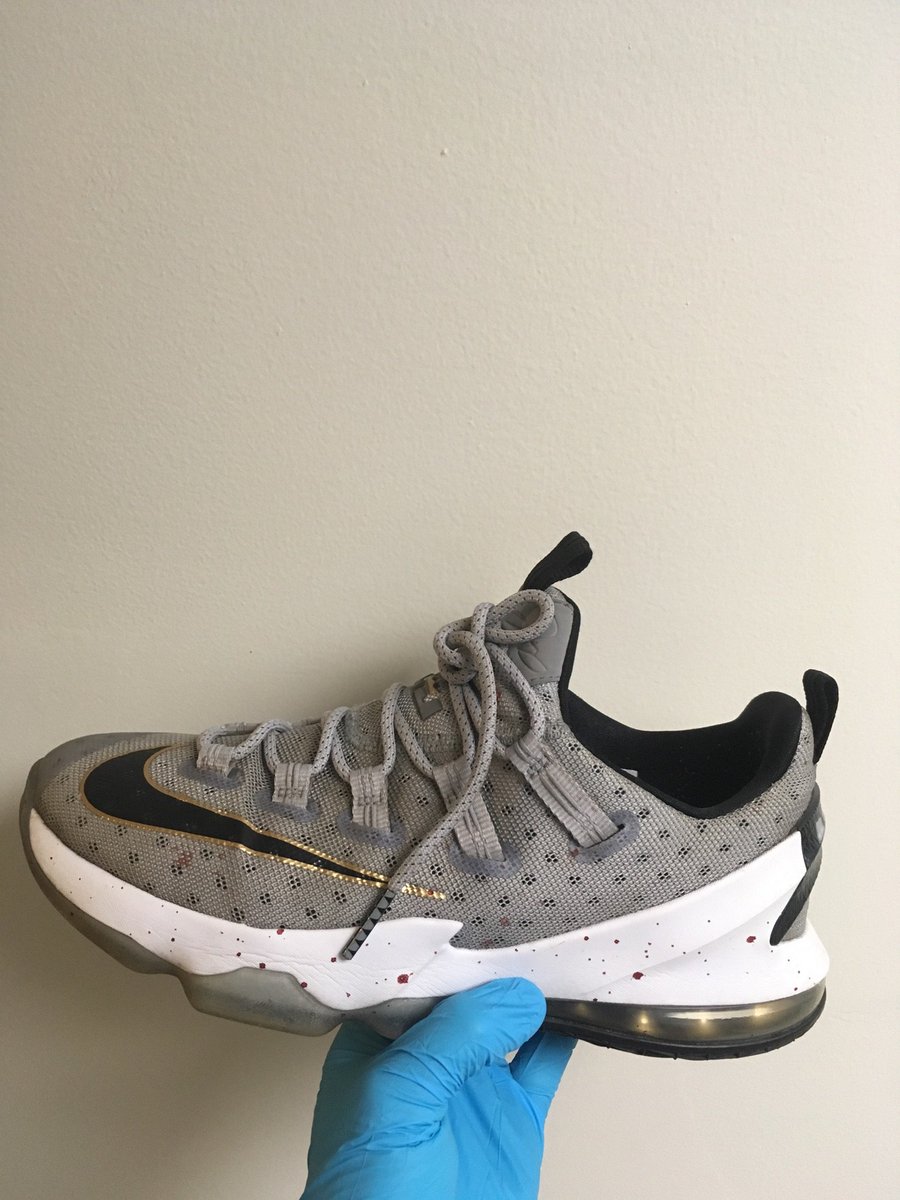 TheLeaderDupree's tweet photo. The suspect in last night's attempted robbery at an Elmira convenience store is missing a Lebron this morning. Left this at the scene. https://t.co/Gtl8QkXm7g