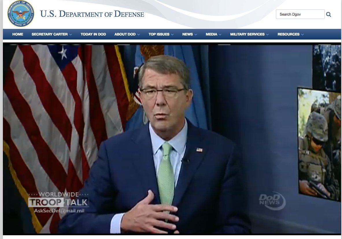 drum10thmtn's tweet photo. #AskSecDef to join in #SecDef Carter's worldwide troop talk happening now! Watch live: https://t.co/hDOaKEf7RC https://t.co/W0aEYndXsb