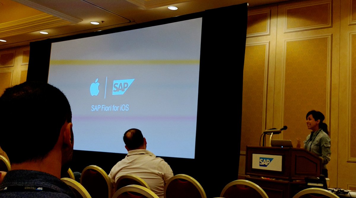 UX-specialist @roujapakiman sharing the exciting new SAP Fiori for iOS design at #SAPTechEd
