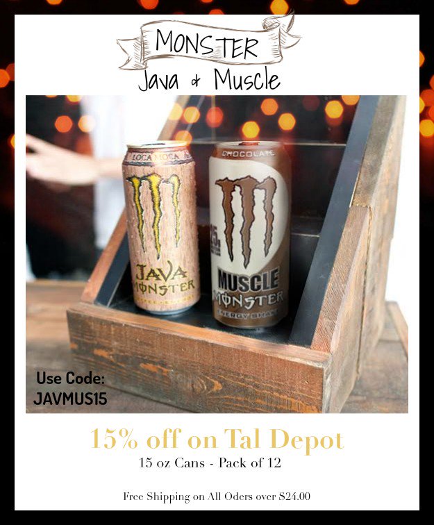 TaldepotUS's tweet photo. Need a pick-me-up, get 15% off Monster Drinks on Taldepot! Wake up to the sweet sound of good deals #HumpDay #UnleashTheBeast #Taldepot https://t.co/s1FUvwFxZC