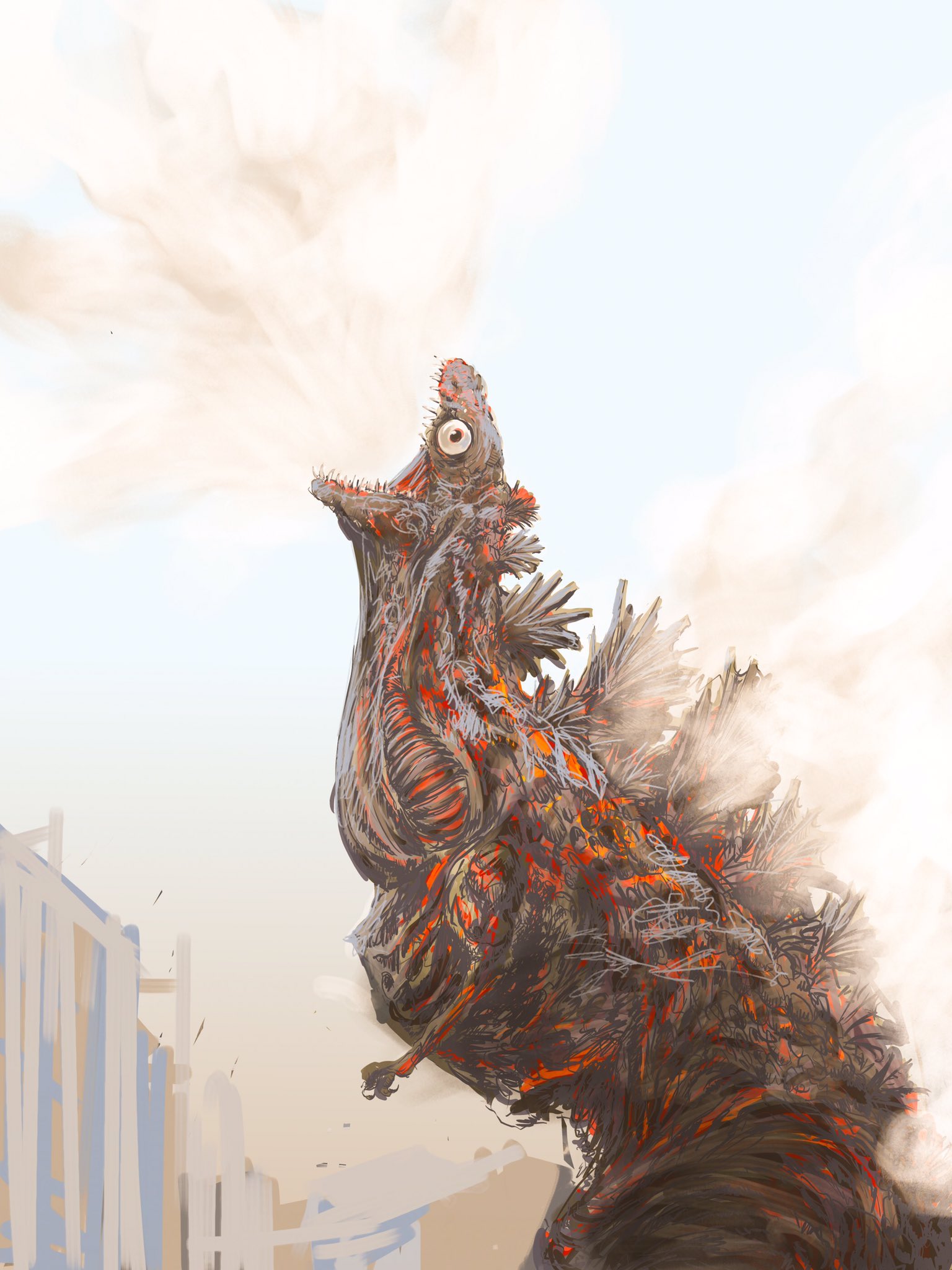 Natsuki巧房 適当垢 ずっと描きたかった品川の子 水蒸気は若干誇張 すごい まるで進化だ シン ゴジラ シンゴジラ 第三形態 品川くん ネタバレ注意 T Co 3eiyopbail Twitter