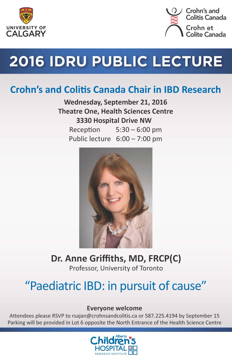 UofCr4kids's tweet photo. Does your child suffer from crohns/colitis? Reminder of a public forum tonight on pediatric IBD.@UCalgary @getgutsycanada #IBD https://t.co/UYGenTMEJ9