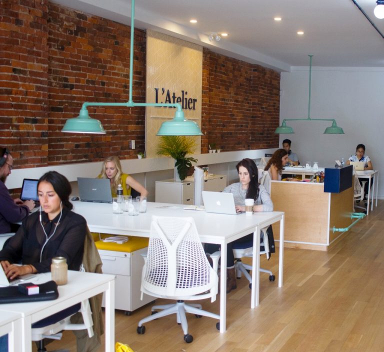 barnlight's tweet photo. Colorful lighting makes for a happy shared working space! Designed by @WeMakInteriors >>> https://t.co/DJM59KcXQV https://t.co/rwFahWfWql