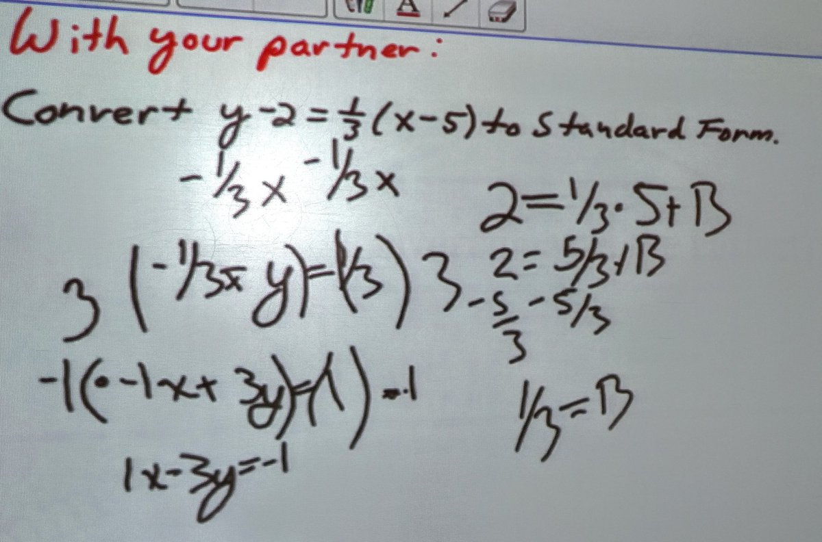 MrCarlsonMath's tweet photo. #Converting between #Linear #Functions #MultipleWaysOfThinkinking #MathIsSoCool #A1G #D203 https://t.co/wxQW0bdazk
