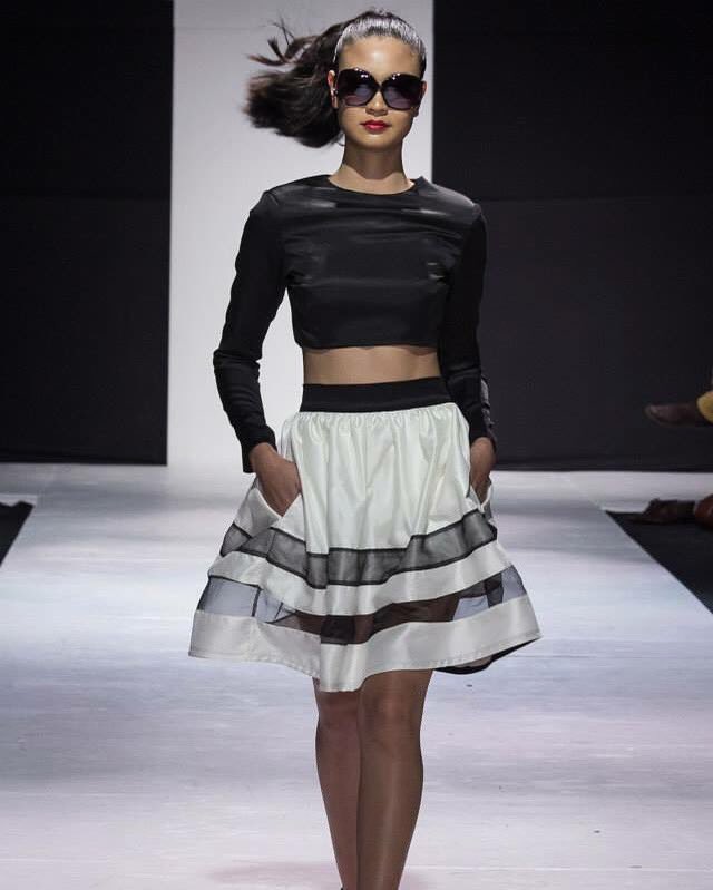 LAFW's tweet photo. #LAFWdesigner, #DanielaBozza, is a Chilean self taught designer whose collection is a challenge & an adventure with contemporary elements. https://t.co/TQVcTdepSG
