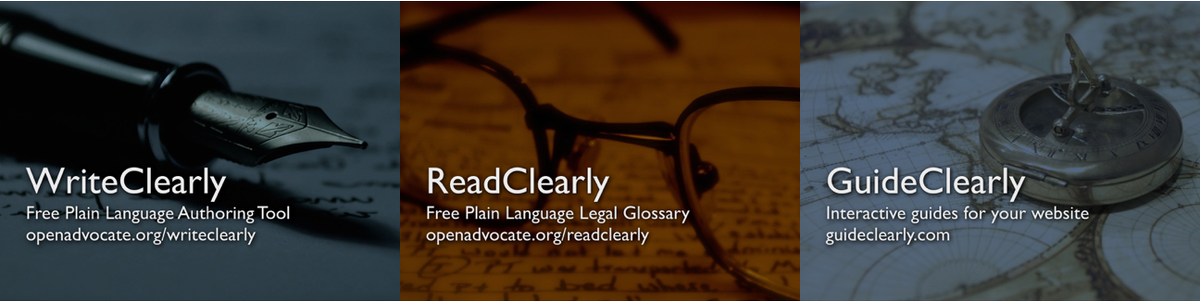 legalaidtech's tweet photo. How to use new features of @OpenAdvocate ReadClearly, WriteClearly, and @guideclearly web tools Register https://t.co/A1rdhqNyDE #legaltech https://t.co/QI289NUllH