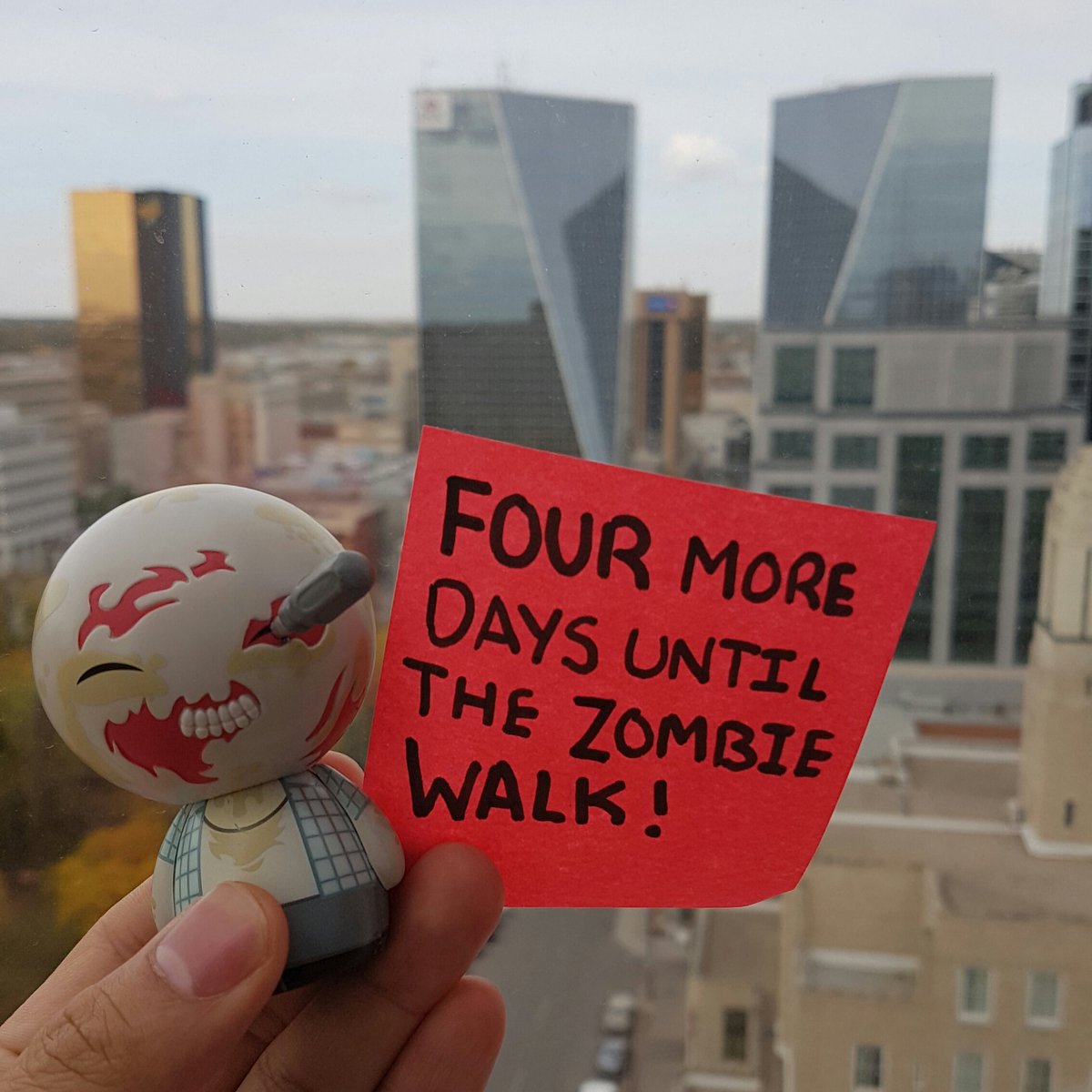 ReginaZombies's tweet photo. Four more days until the #ReginaZombieWalk! #yqr https://t.co/ad3x1xW92D