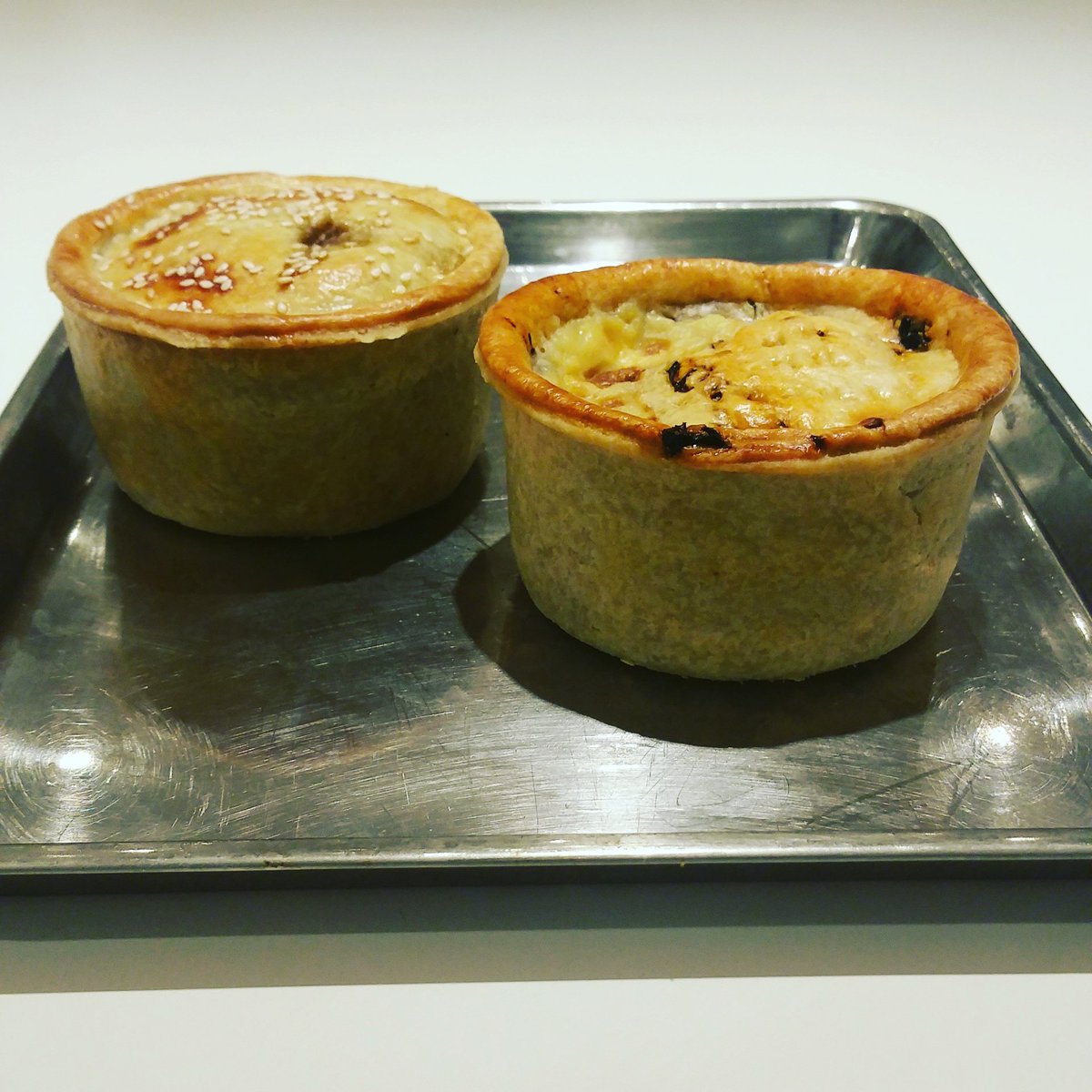 BettyPieCo's tweet photo. @LaxeyFlour #bryradsvegshed #tearesbutchers @iomcreamery. Goats cheese, left. Chilly, right. #iomfoodanddrink https://t.co/ue7c74jYCa