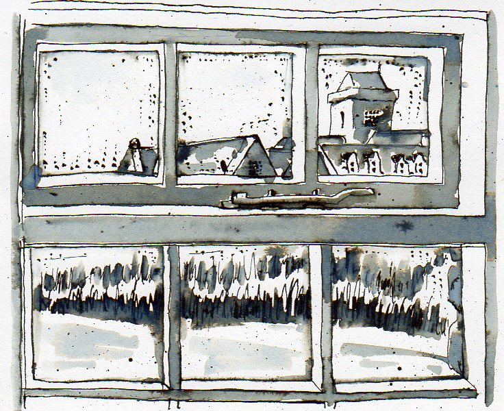 valmac_art's tweet photo. Iona Abbey through the rain and through the window at Iona Pottey #Windowstills #Iona #Mull #HappyHolidays https://t.co/YJg8TgIe76