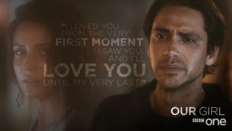 BBCOne's tweet photo. Love doesn’t have to be a losing game. #OurGirl https://t.co/BA3YqMRqyM