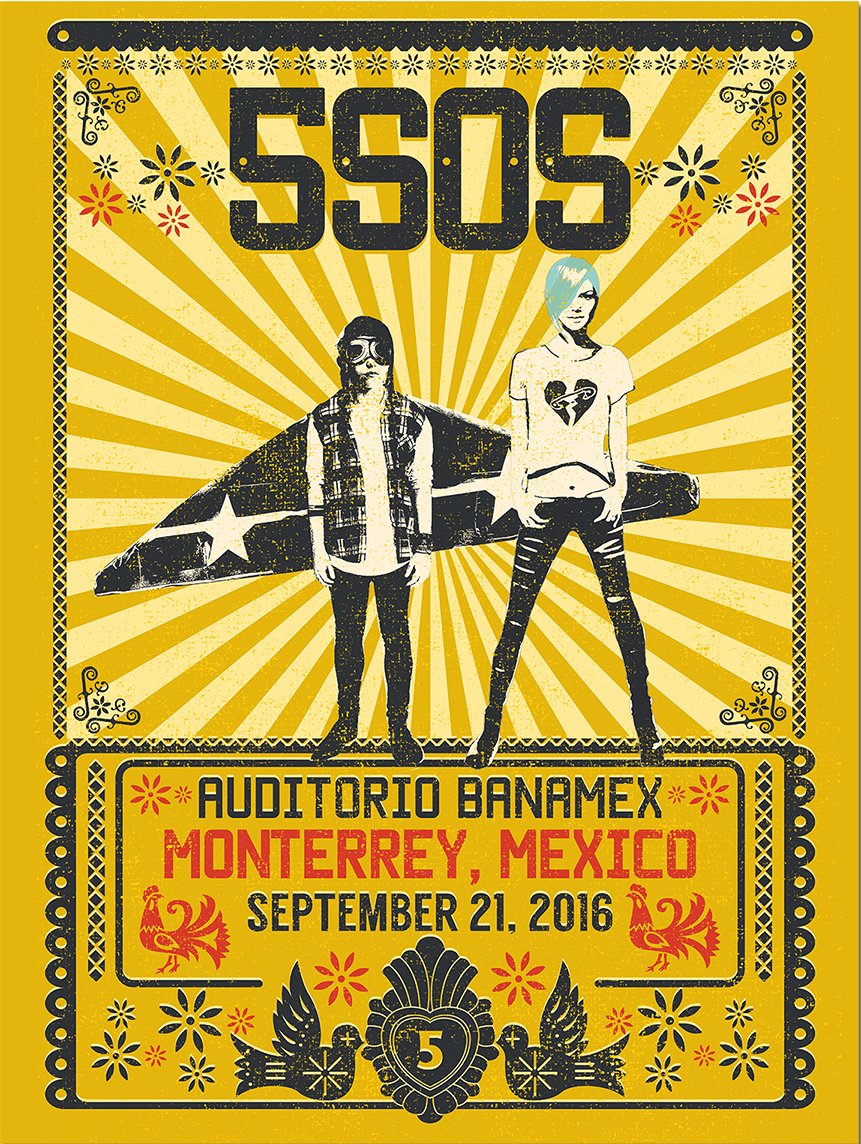 5SOS's tweet image. SOUNDS LIVE FEELS LIVE // MONTERREY // 21.09.16