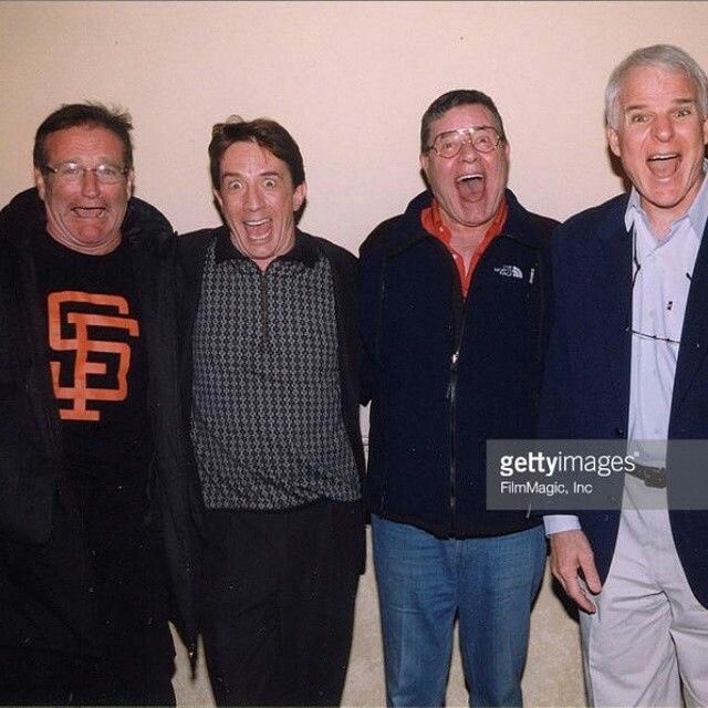Solidmoonlight's tweet photo. #HubClubContest #ClassicMovieHub #SlapstickSept Robin Williams, Martin Short, Jerry Lewis, and Steve Martin https://t.co/cWTFs2osA8