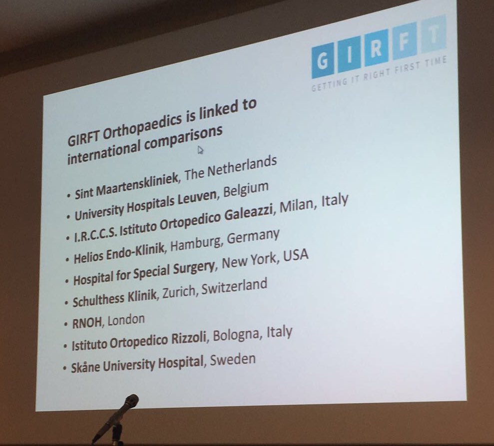 Royal National Orthopaedic Hospital Stanmore @RNOHnhs benchmarks against international centres excellence