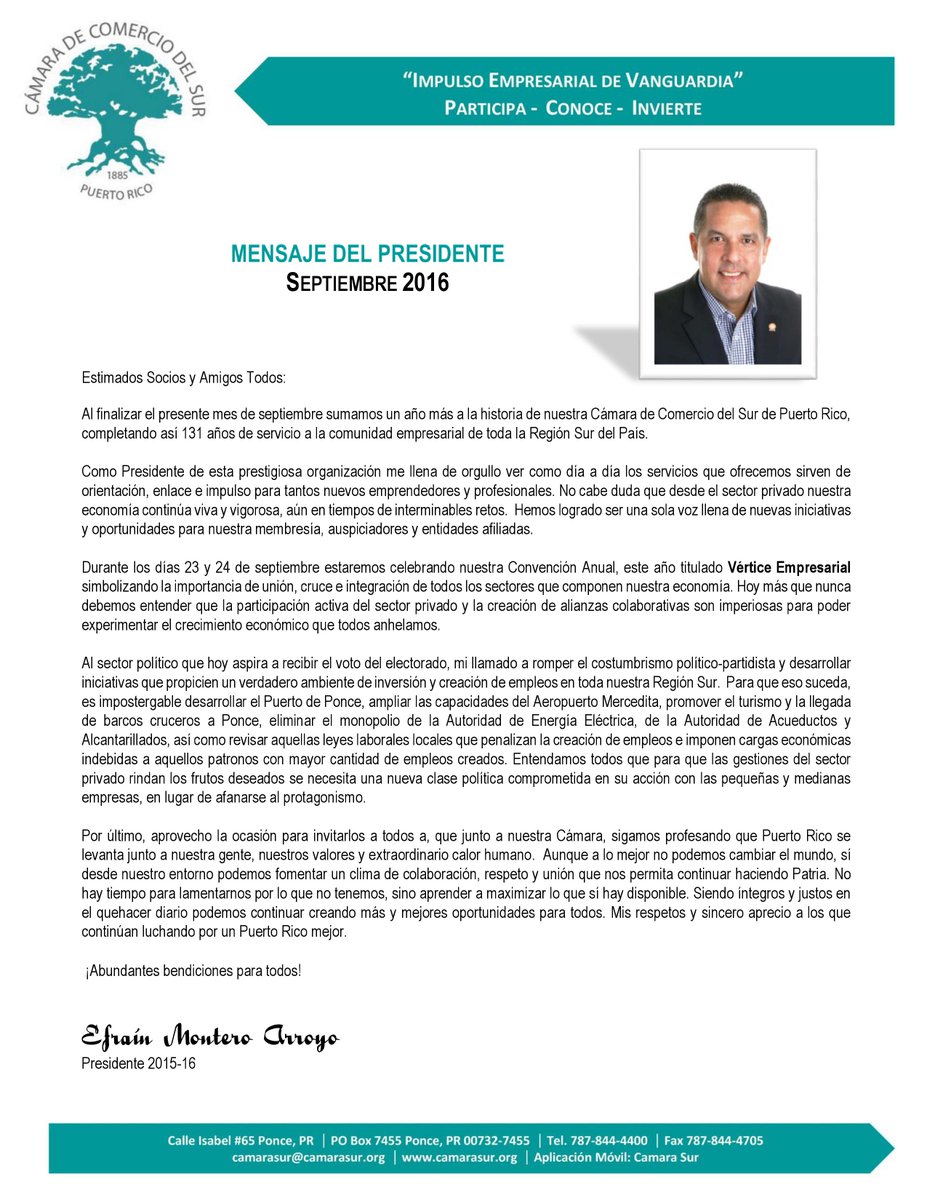 CamaraSur's tweet photo. Comunicación Oficial de Nuestro Presidente @EMontero41 https://t.co/L9n0Y2a9uq