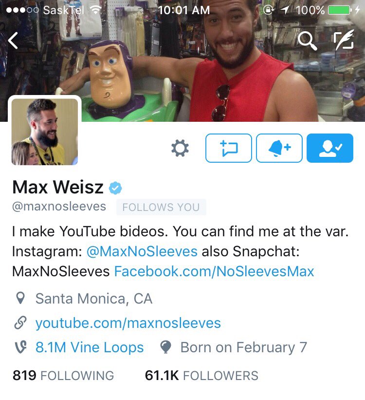 Bntynee's tweet photo. Thanks for the follow! Huge fan💪🏼 @maxnosleeves https://t.co/GdcH9MxQvf