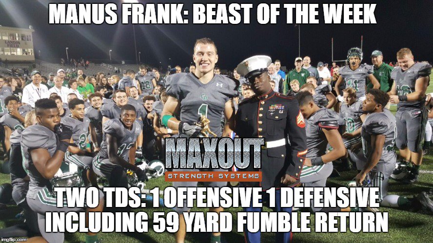 MaxOutStrength's tweet photo. MaxOut Congratulates Manus Frank of Central Dauphin High School  #HighSchoolBeastOfTheWeek #MaxOutStrength #BarwisMethods https://t.co/FFGgZj50dW