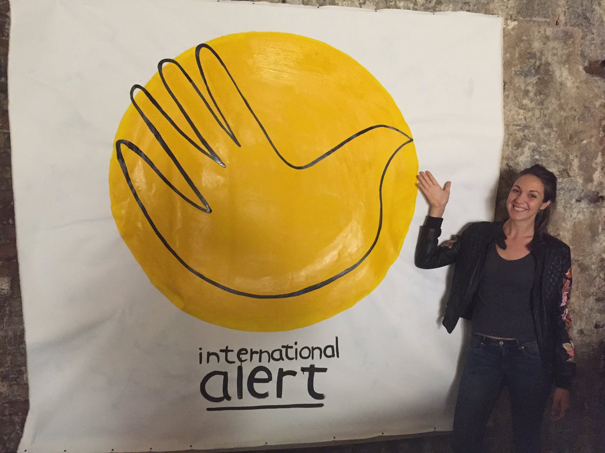 intalert's tweet photo. Thanks @maggioart for this wonderful canvas! Add your #HandofPeace &amp; a peace message on it throughout @TalkPeaceFest https://t.co/gg2b99uRUV