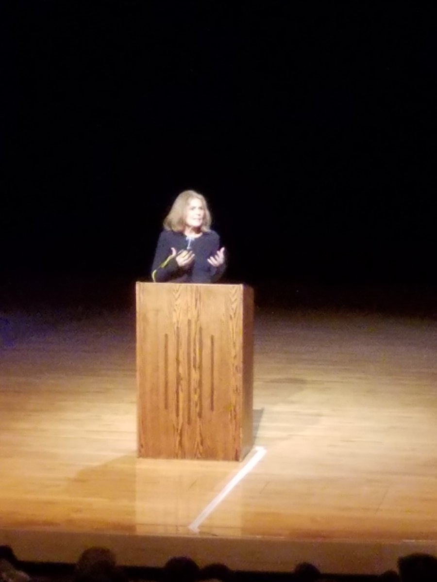 ProfessorSJB's tweet photo. 12-year-old girl:  What do you think the world will be like in 20 years, when I'm a grown woman?

Gloria Steinem: Whatever you make it. https://t.co/BBNdGuKprp