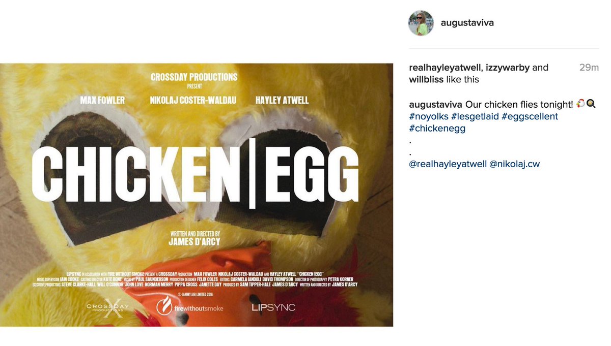 ChickenEggMovie's tweet photo. See you there @augusta_viva 🐔🍳  #TrulyEggstatic https://t.co/uk0yDaTQrM