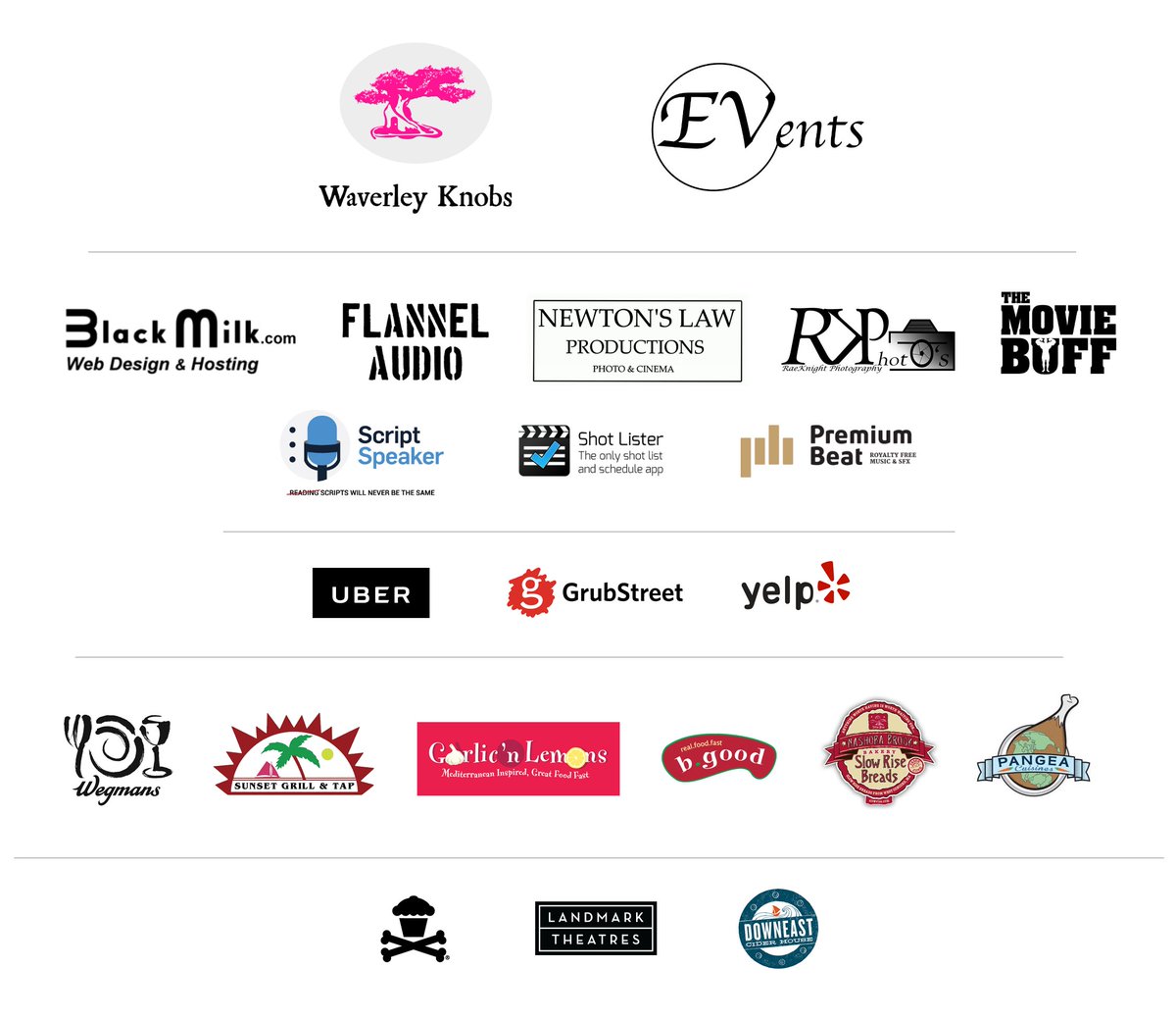 A huge thanks you to all of this year's sponsors of the 2016 Boston Film Gala! Thank you for supporting #indiefilm!