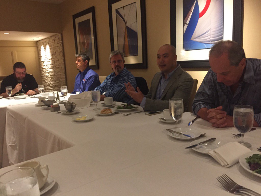 MorrisPorter's tweet photo. Jason Wong of @Gartner_inc addresses our VIP lunch at @AlphaSoftware #DevCon2016 @RRabins @selwynrabins @agmorriso https://t.co/RI28c1lTaX
