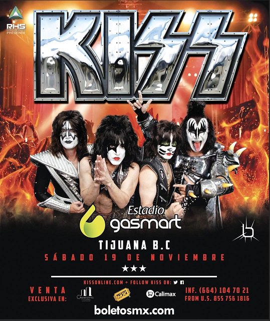 kiss's tweet photo. JUST ANNOUNCED! #KISS To Rock Tijuana, Mexico for first time ever - Saturday Nov. 19th at Stadium Toros de Tijuana! https://t.co/u7JbRJEeMM https://t.co/Qzb9SyZk6N