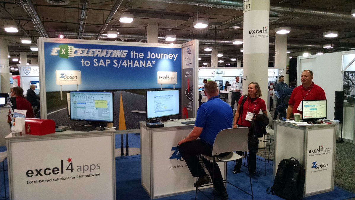 beckywillispro's tweet photo. At #SAPTechEd and looking to make Reporting easier for your business? Visit @Excel4apps at Booth 109 to find the way. #Excel4apps https://t.co/LETlAosxMB