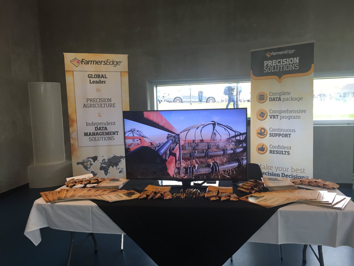 CorvianLabs's tweet photo. We're here in booth 32 until 3 pm today! Find out why you should consider working @farmers_edge! #ulethCF #AgCareers https://t.co/YEmwAVjMLP