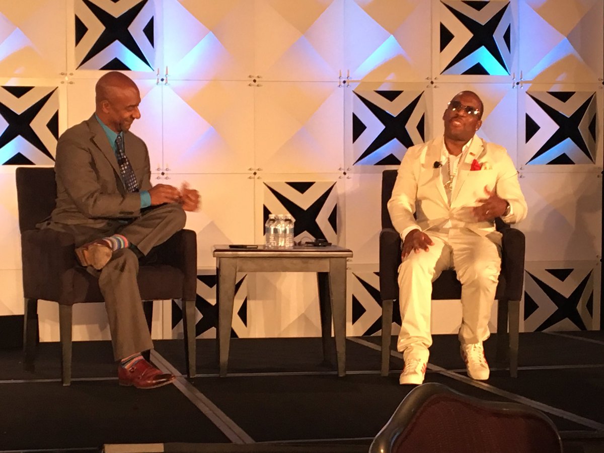 NewEditionBET's tweet image. 🙌🏾 @StephenGHill &amp;amp; @MikeBiv are chatting about #NewEditionBET miniseries at the  #NAMICConference EMMA Luncheon. #30ANC #NAMICConference2016