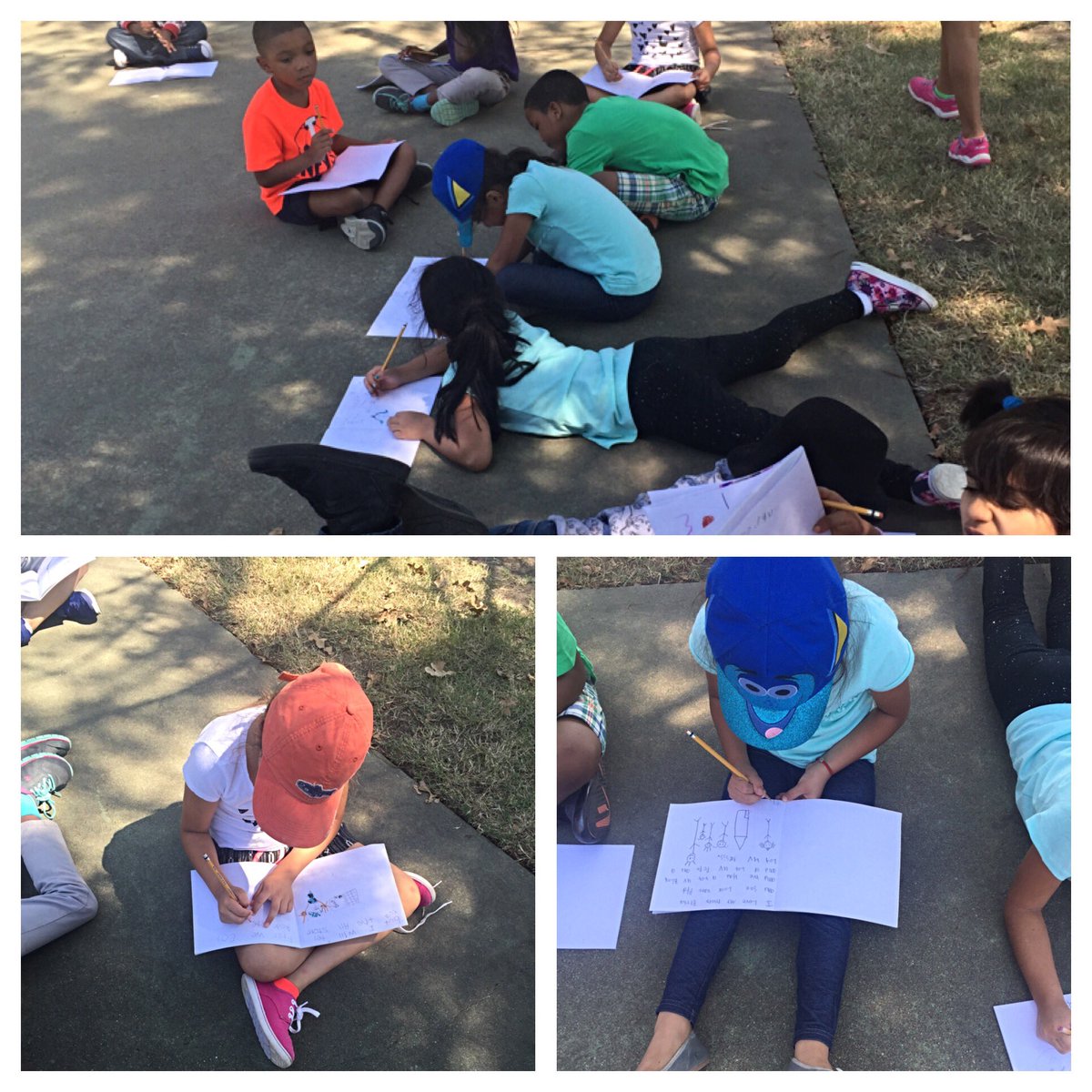 themrsjackman's tweet photo. Taking our writers workshop outside! #seabes @ReneaKern https://t.co/oERbS8H5Xg
