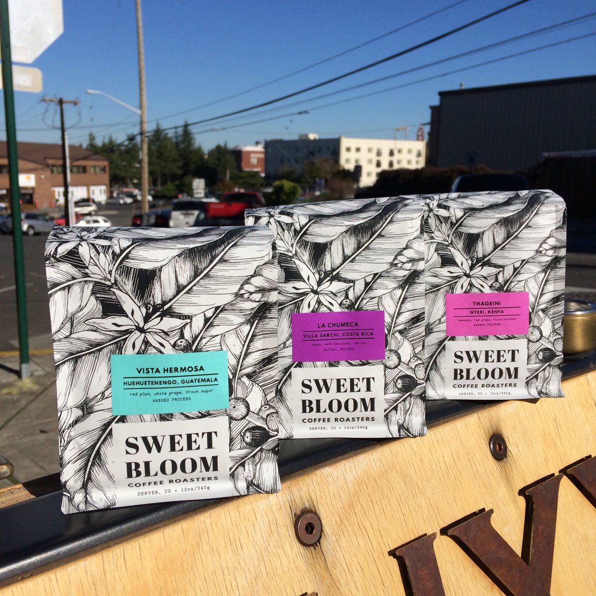 Three phenomenal coffees from <a href="/SwtBlmcoffee/">Sweet Bloom Coffee</a> this week including a very special Guatemalan coffee form our very own Finca Vista Hermosa!
