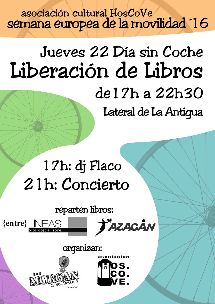 AyuntamientoVLL's tweet photo. MAÑANA jueves #22sept #DíaSinCoche, #AutobusesGRATIS #Música y #actividades en #Valladolid con motivo de la #SemanaEuropeaMovilidad. https://t.co/77XE27CbKS