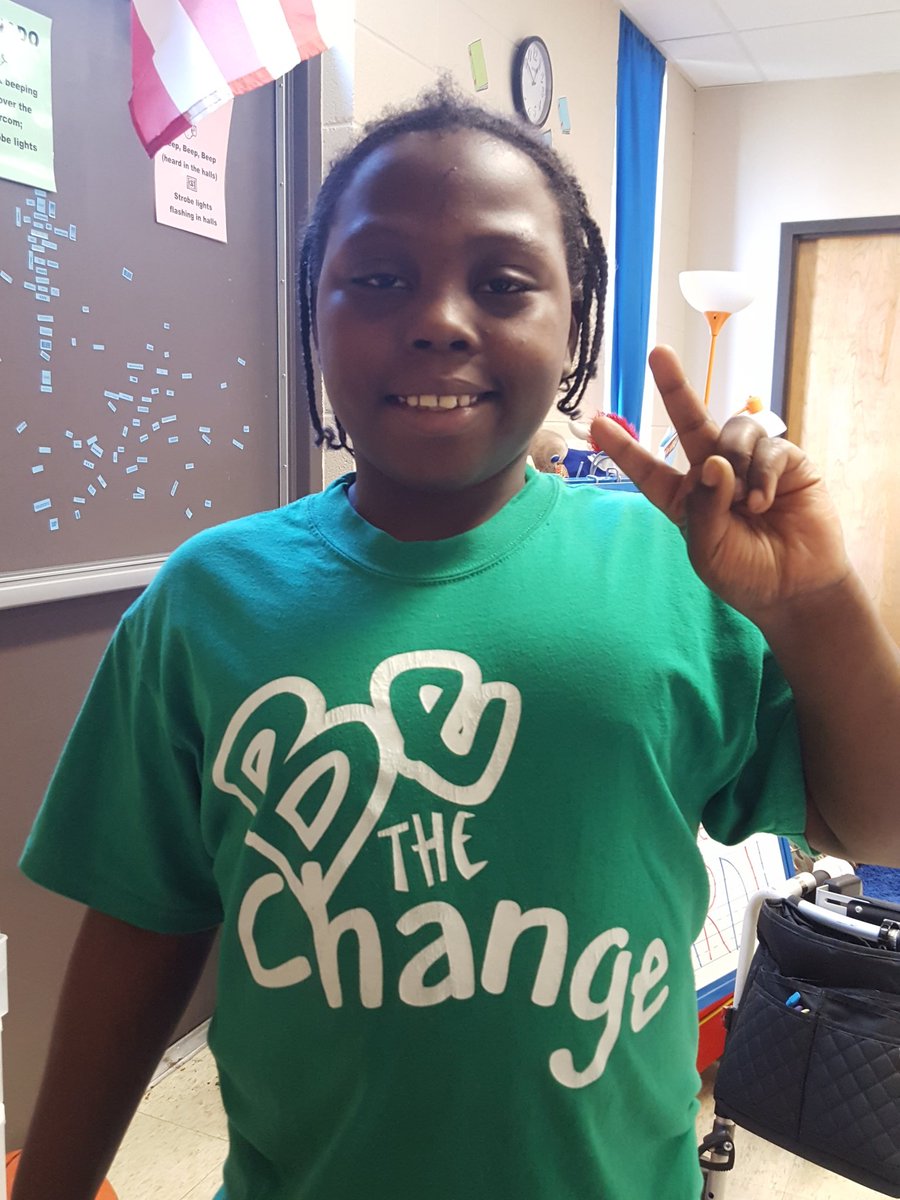 MsDyeAtSchool's tweet photo. I love CJ's message today! #BeTheChange https://t.co/Jzjqw2yyoY